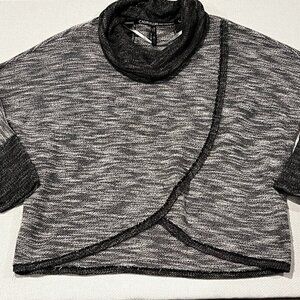 Calvin Klein Performance Gray Cowl Neck Pullover Sweater Crossover front Size XL